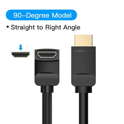 Vention 4K@60Hz 90/270 Degree HDR HDMI 2.0 Cable for TV PS4/3 DVD Nintendo Switch LG Splitter Video 90 Degree HDMI Adapter Cord