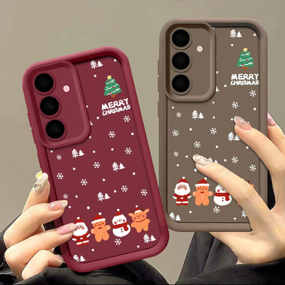 Christmas New Year TPU Case For Samsung Galaxy S25 Edge S23 S24 Ultra S24 FE A17 A55 A54 A15 A16 A36 A35 A25 A56 5G Phone Cover