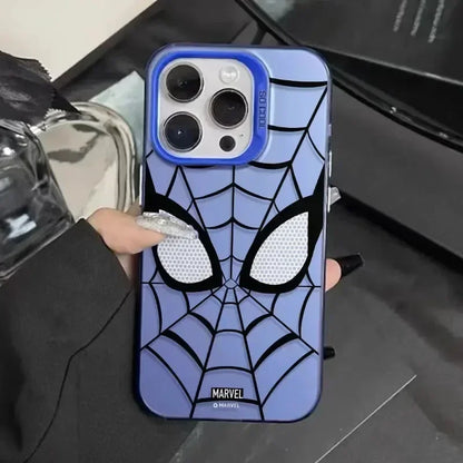 Marvel Superhero Spider-Man Case for iPhone 16 12 13 mini 11 14 15 Pro Max XR 8 Plus Hard Plastic Shockproof Cover for Men Boys