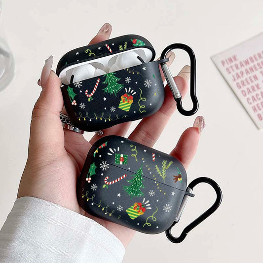 Christmas Tree and Gifts Transparent Headphone Case for Airpods 3 4 1or2 for Airpods Pro2 and Pro Anti-Fall Soft Earbuds Case