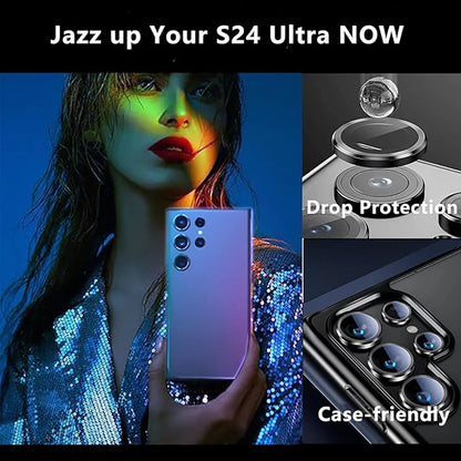 Metal Lens Ring Glass For Samsung Galaxy S26 S25 S24 S22 S23 Ultra Plus Camera Protector Cover For Samsung S26 Ultra Accessories