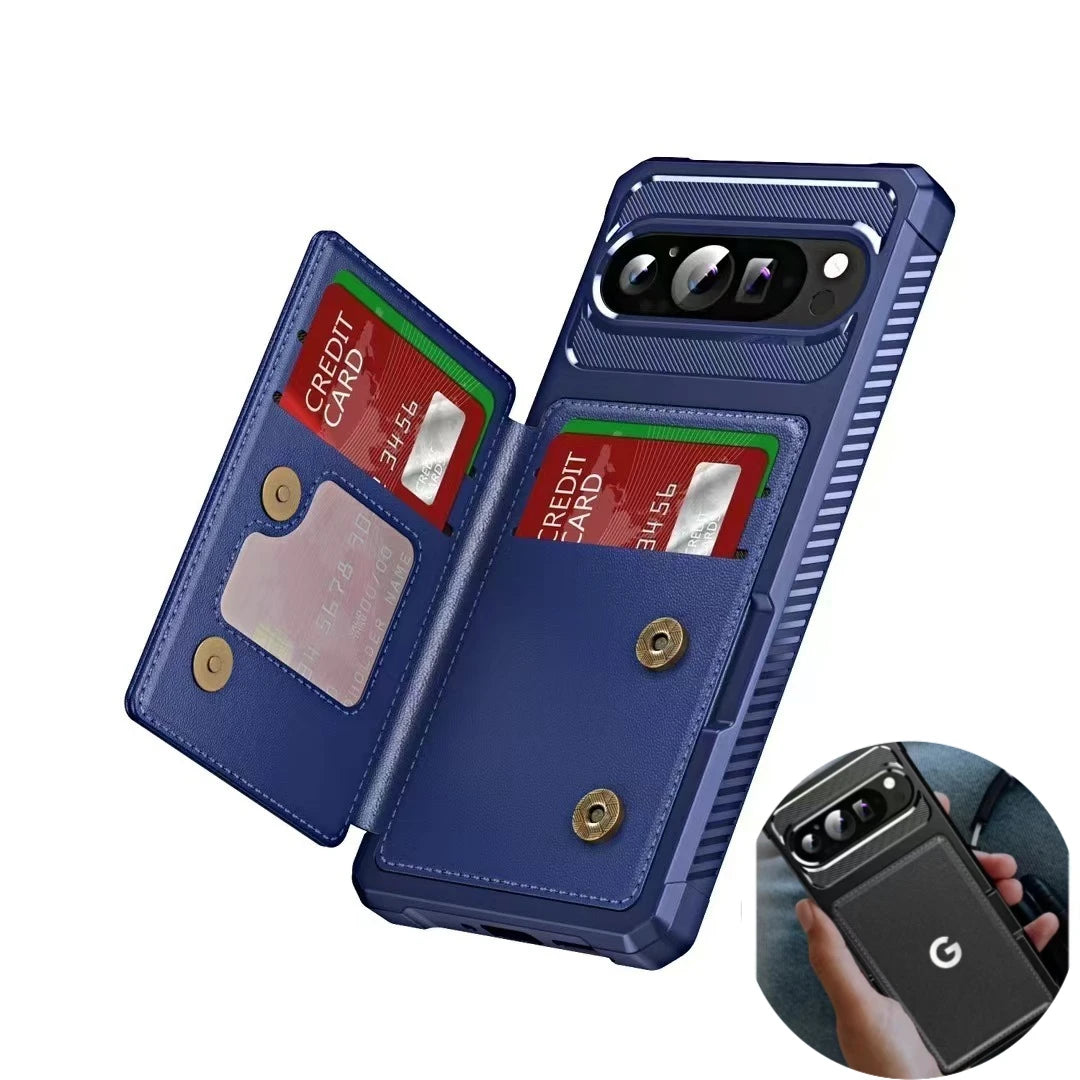 High End Leather Flip Fold Wallet Phone Case For Google Pixel 10 9 Pro XL 10A 9A 8A 7A 8 7 with Card Holder Slot Anti-Drop Cover