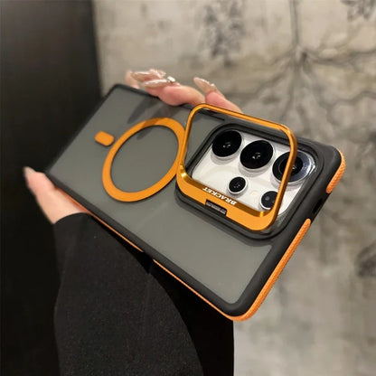 For Magsafe Magnetic Metal Lens Protection Stand Case For  Galaxy Samsung S25 S24 S23  S22 Ultra Plus FE Shockproof Cover Bumper