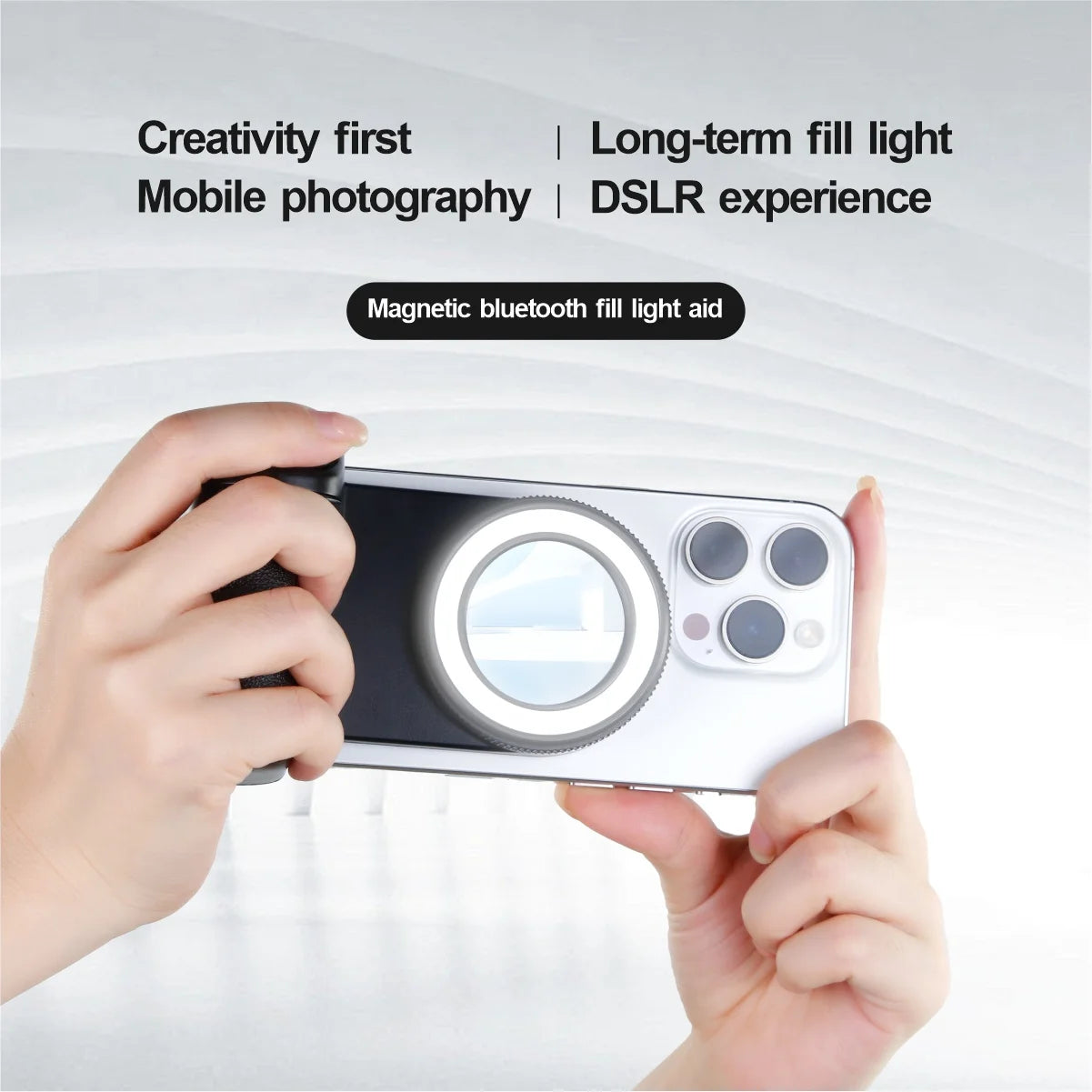 2025 MagSafe Smartphone Camera Shutter Grip Bluetooth Selfie Handle Camera Photo Stabilizer with Fill Light for Iphone Android