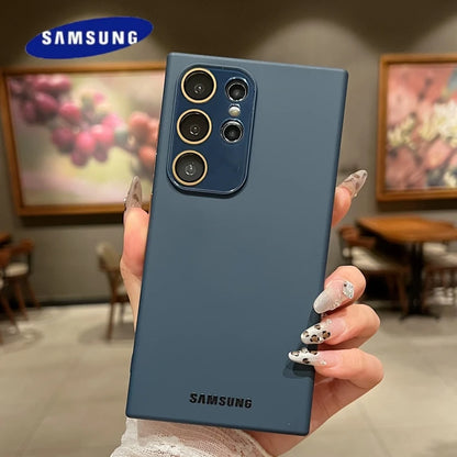 Ultra Thin Liquid Silicone Soft Case For Samsung Galaxy S25 S24 Ultra S23 FE S22 S21 Plus A55 A35 A34 A16 A15 A14 A13 A25 Cover