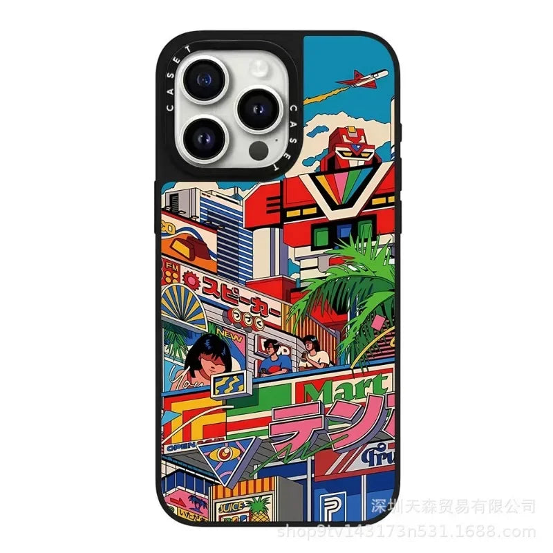 Trendy Brand CAS Co-branded Avengers for Iphone16pro max Marvel Character Phone Case Anti-fall Mirror Spider-Man Birthday Gift