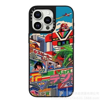 Trendy Brand CAS Co-branded Avengers for Iphone16pro max Marvel Character Phone Case Anti-fall Mirror Spider-Man Birthday Gift