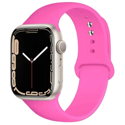 Silicone Band For Apple Watch strap 44mm 45mm 40mm 41mm 42-38mm 45 mm sport bracelet iwatch series 8 7 6 5 4 3 SE 9 Ultra 2 49mm