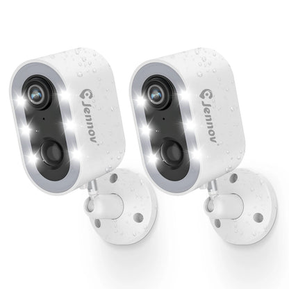 Jennov 5MP Security Camera Wireless WiFi Camera Battery Powered with Color Night Vision Two-Way Talk for Outdoor Home Camera