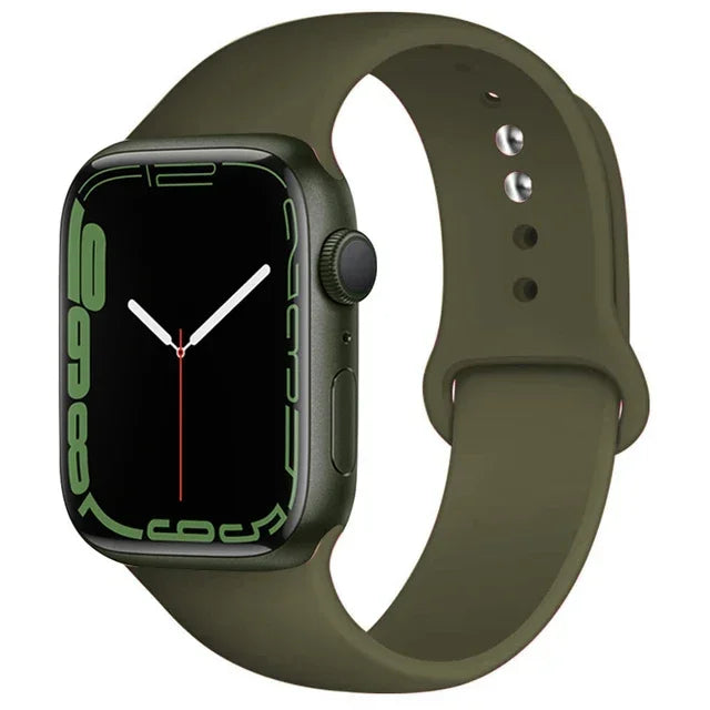 Silicone Band For Apple Watch strap 44mm 45mm 40mm 41mm 42-38mm 45 mm sport bracelet iwatch series 8 7 6 5 4 3 SE 9 Ultra 2 49mm