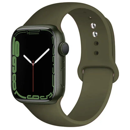 Silicone Band For Apple Watch strap 44mm 45mm 40mm 41mm 42-38mm 45 mm sport bracelet iwatch series 8 7 6 5 4 3 SE 9 Ultra 2 49mm