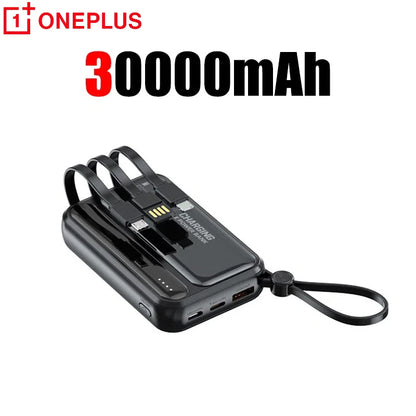 Oneplus Built in Cables Power Bank 4 In1 50000mAh Large Capacity Intelligent Digital Display Light Portable Battery For Samsung