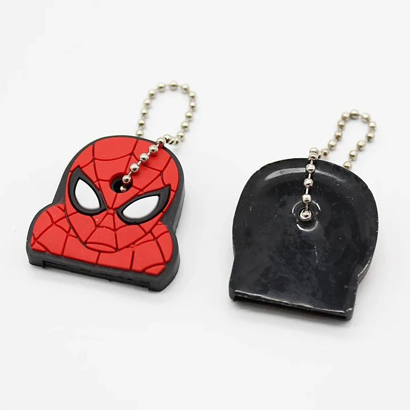 Cartoon Silicone Protective Key Cover Sleeve Key Control Dust Cover Holder Case Cute Animation Figures Keychain Keyring Pendant