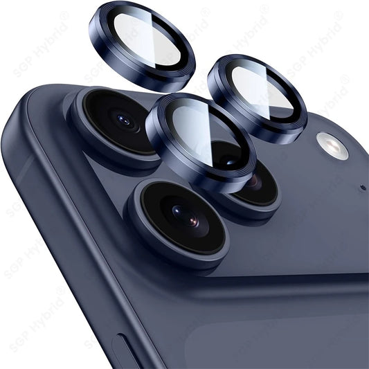 i17 ProMax Metal Ring Camera Glass For Apple iPhone17 iPhone 17 Pro Max Alloy Lens Film i Phone Air iFone iHone 17Pro 17ProMax