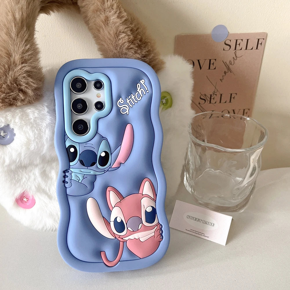 Stitch Soft Case For Samsung Galaxy A03S A04E A16 A15 A14 A53 A25 A32 A34 A35 A52 A55 S20 S21 S22 S23 S25 Ultra Plus A26 A36 A56
