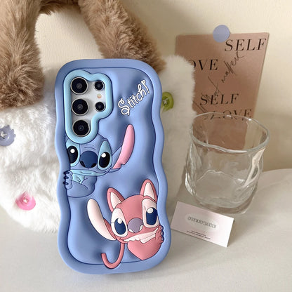 Stitch Soft Case For Samsung Galaxy A03S A04E A16 A15 A14 A53 A25 A32 A34 A35 A52 A55 S20 S21 S22 S23 S25 Ultra Plus A26 A36 A56