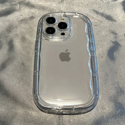 Transparent Soap Soft Case for iPhone 16 15 14 13 12 11 Pro Xs Max Mini 16 Plus Clear Camera Protection Airbag Shockproof Cover