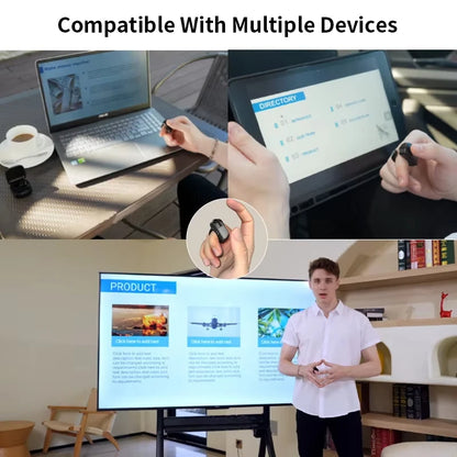 Ring Mouse Rechargeable Mini Light Weight Bluetooth 2.4g Dual-Mode Wide Compatible Remote Control Selfie Scan Short Video Speech