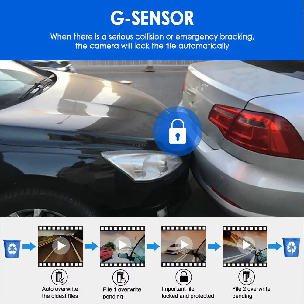 1080P HD WiFi Dash Cam for Car DVR Camera Video Recorder Auto Night Vision WDR Voice Control Wireless 24H Parking Mode