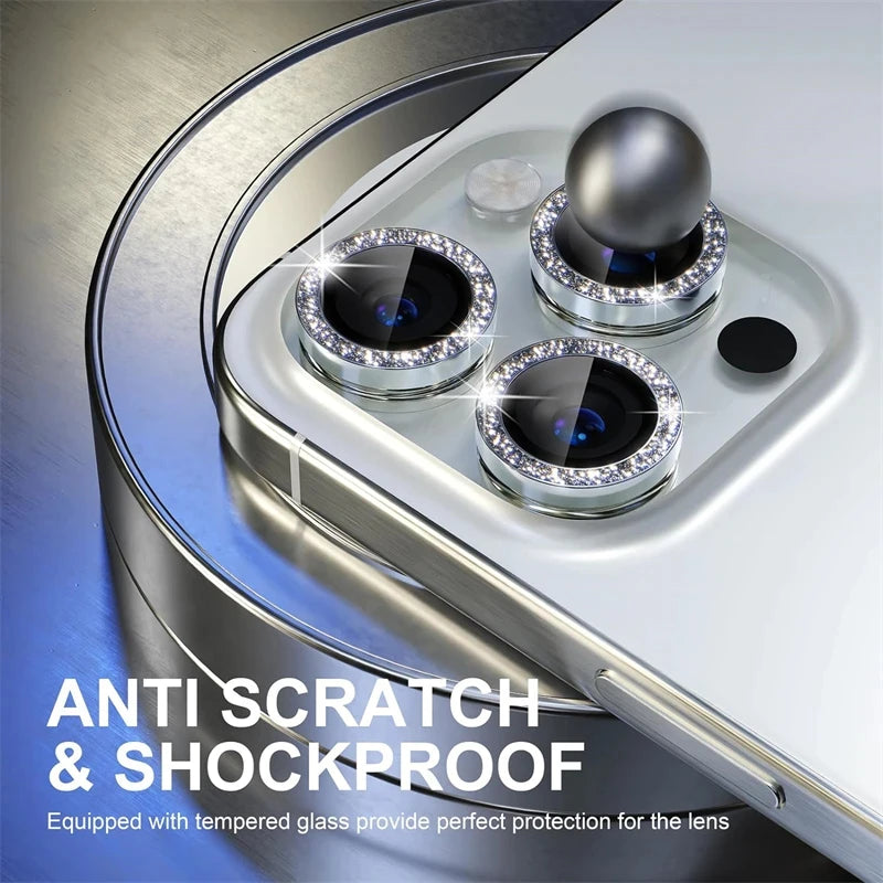 Camera Lens Protector For iPhone 16 Pro Max 16Plus 16Pro 14 15 Pro Max Diamond Metal Protective Glass For iPhone 14 15 Plus Lens