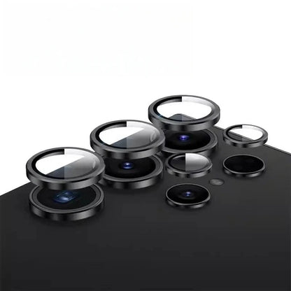 Camera Matel Ring  For Samsung Galxy S24 Ultra S23 FE Plus S24+ S22 S25 ultra Back Lens Tempered Glass Cover Guard Rear Case Cap