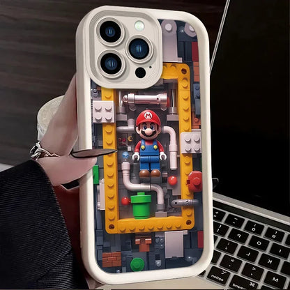 Cartoon Super M-Marios Bros Case for iPhone 16 E 15 Pro Max 14 Plus 13 12 Mini 11 Pro Max XS X 8 7 SE Liquid Silicone Back Cover