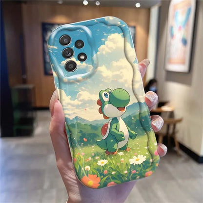 M-Marios Cartoon Popular Phone Case For Samsung A73 A72 A71 A56 A55 A54 A53 A52 A51 A32 A36 A26 A25 A13 A14 5G Wave Oil