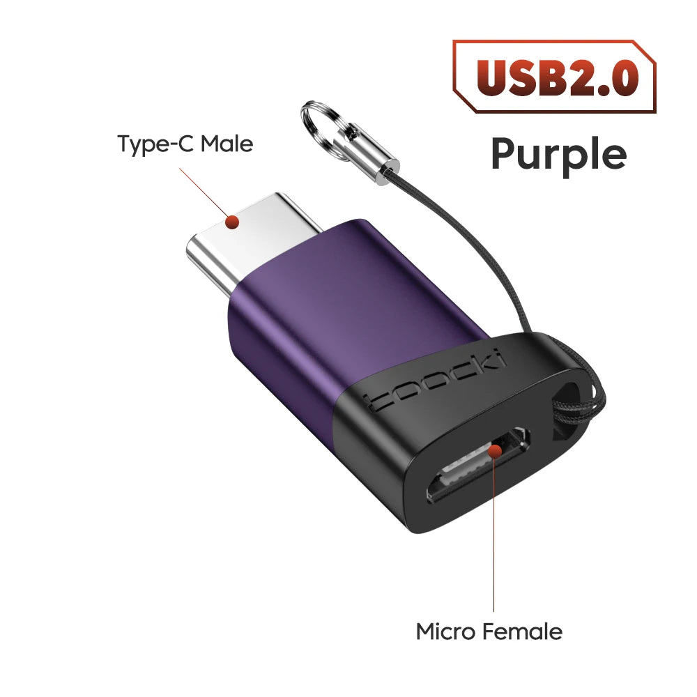 Toocki OTG Adapter Type C to USB Micro USB to Type C Adapter OTG USB to Type C Converter For Macbook Xiaomi Samsung Huawei OPPO
