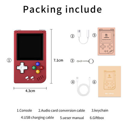 ANBERNIC RG Nano Retro Handheld Game Console Portable Game Console Mini Aluminum Alloy with 1.54 Inch IPS Screen 64G TF
