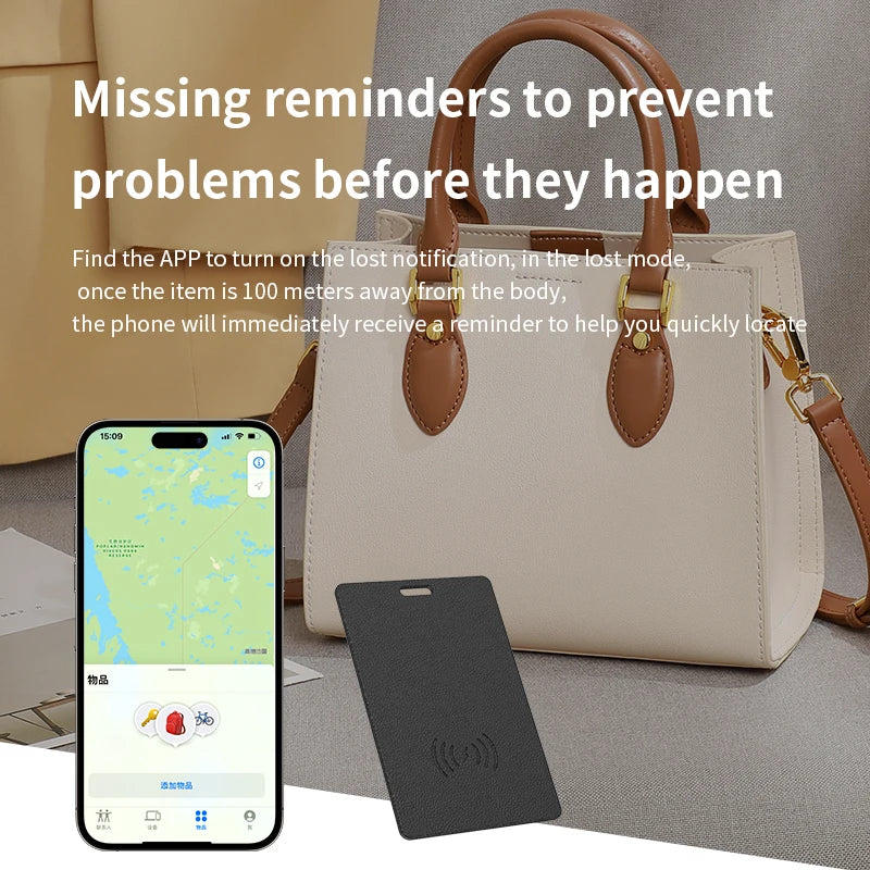 Wallet Tracking Card Ultra-thin GPS Location Smart Anti-loss Tag for Iphone Find My Bluetooth Device Wireless Charging Ipx6