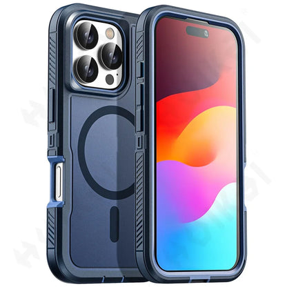Case For iPhone 16 15 14 13 12 11 Pro XR Max Plus Heavy Duty Shockproof Anti-Scratch Rugged Protective with Kickstand Cover
