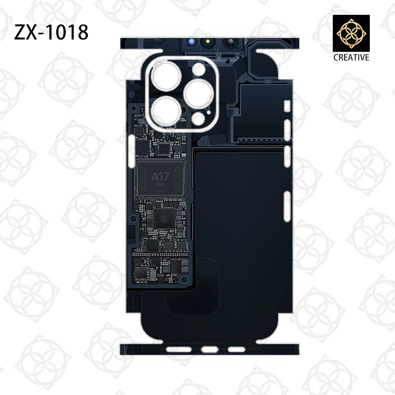 For iPhone 14 13 Pro Max 12 Mini 15 16 Colorful 3M Film Wrap Stickers Cases Back Cover Decal Skin  Film Protector Sticker