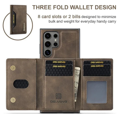 2 in 1 Detachable Wallet Card Holder Phone Case for Samsung Galaxy S25 Ultra S22 Plus S24 S23 FE A54 A16 A56 A55 A35 A36 Cover