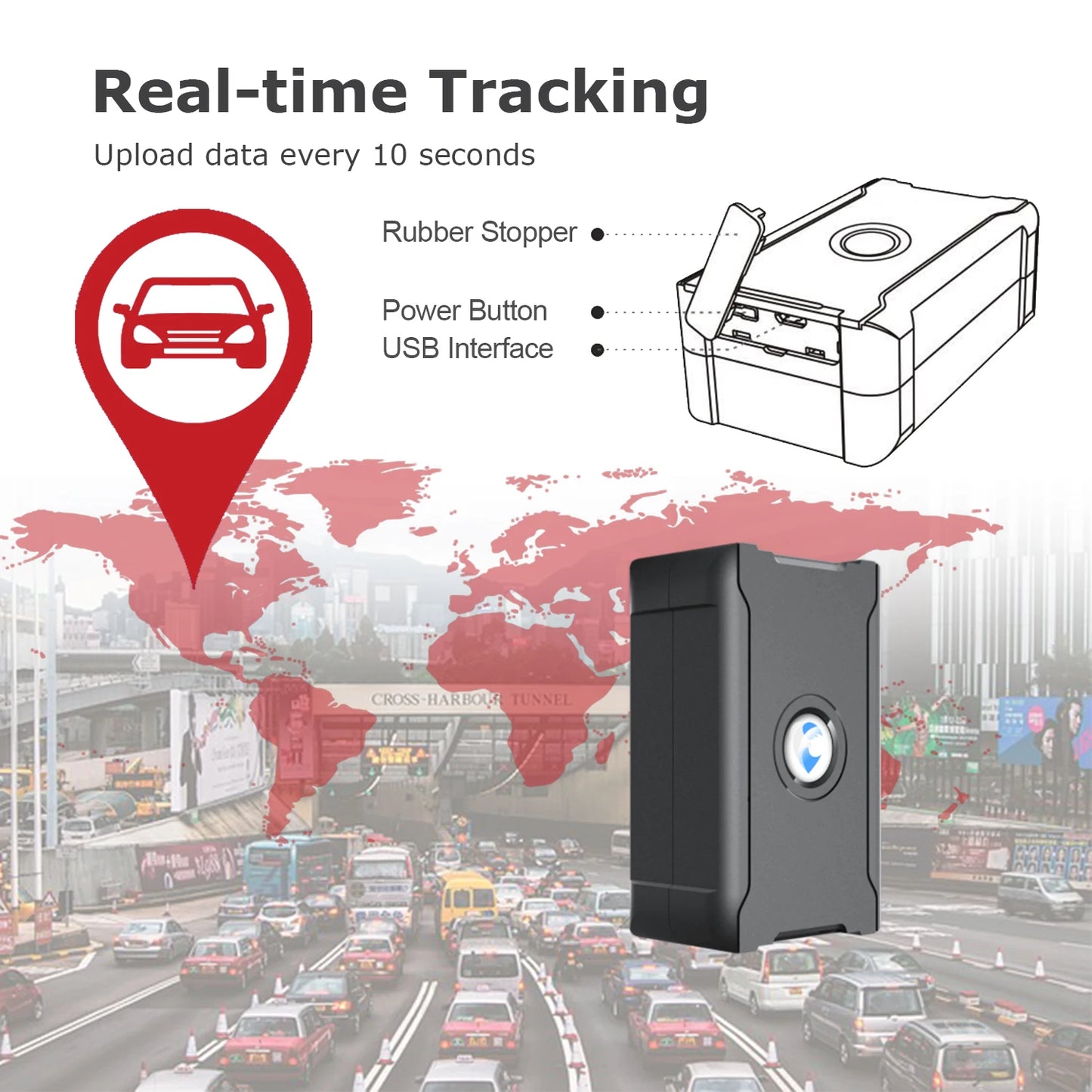 4G LTE GPS Tracker for Vehicles Car Motorcycle Unlimited Distance Tracking Device with Affordable Subscription