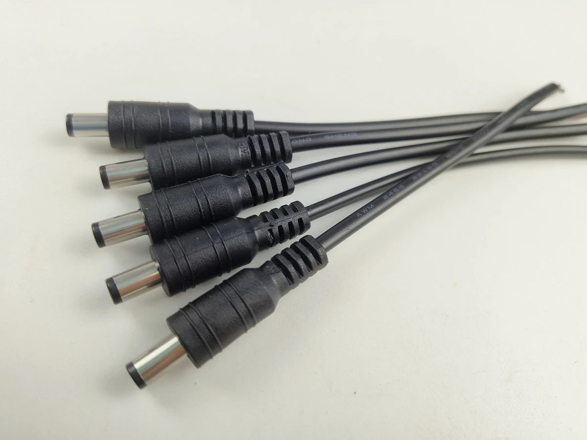 1/5/10 Pcs 5.5x2.1mm DC Male Female Power Plug Cable Wire Jack Adapter Connector for CCTV Single Color 3528 5050 LED Tape Light