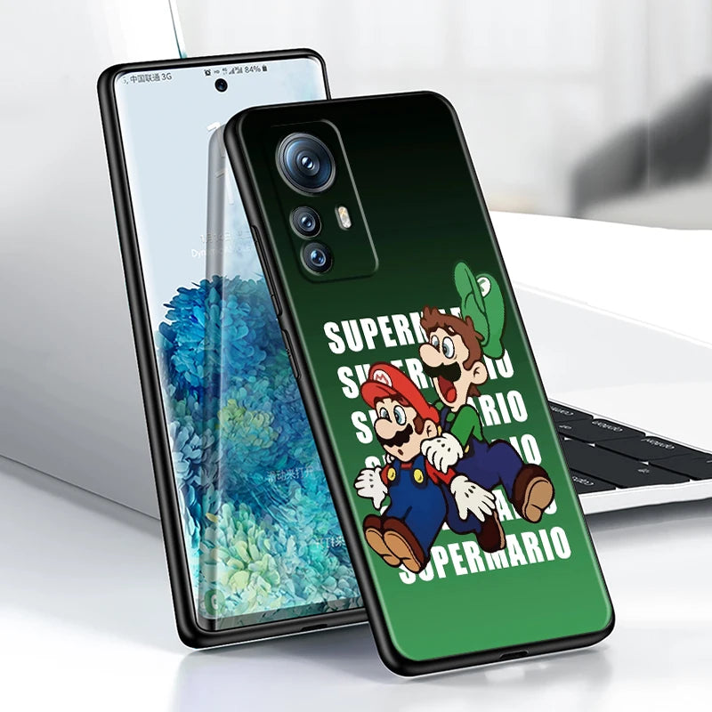 Cartoon Game Super M-Marios For Xiaomi Mi 13T 13 12T 12 11T 11i 11 A3 10T 10 9 Pro Lite Ultra 5G Black TPU Phone Case