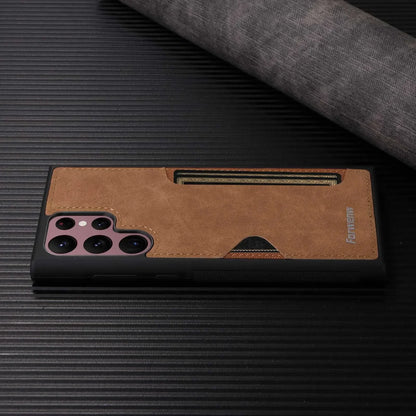 Retro Card Solt Case for Samsung Galaxy S24 S25 Ultra S23 FE S22 Plus A15 A25 A35 A14 A24 A34 A54 A13 A23 A33 A53 Leather Cover