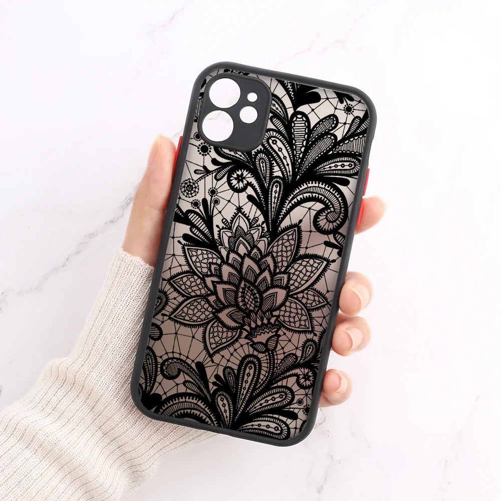 Mandala Dreamcatcher Case For iPhone 11 13 14 12 15 Pro Max Mini XR XS Max 6s 8 7 Plus SE 2022 2020 Clear Shockproof Phone Cover