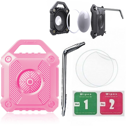 Waterproof AirTag Keychain Holder tag Lock Case Wire Cable,  Anti-Lost Protective Case with Keyring for Luggage, Key, Backpack