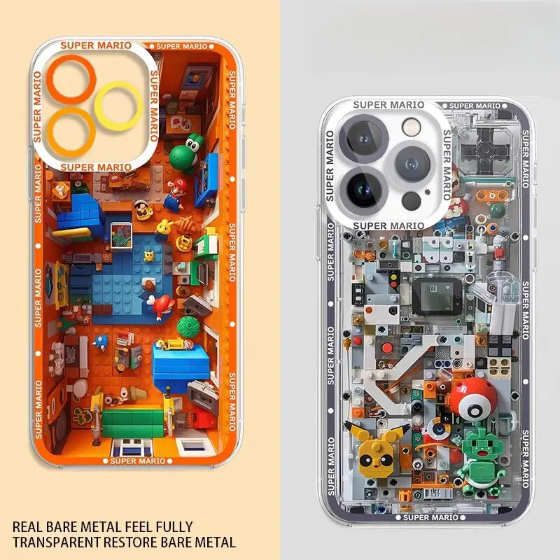 Trendy Machinery Print Super Mario Phone Case for Samsung Galaxy S25 S24 S22 S23 Plus Note 20 Ultra 5G S21 S20 S24 FE TPU Cover