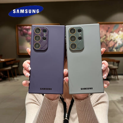 Ultra Thin Liquid Silicone Soft Case For Samsung Galaxy S25 S24 Ultra S23 FE S22 S21 Plus A55 A35 A34 A16 A15 A14 A13 A25 Cover