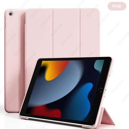 Case For iPad 7/8/9th 10.2 5/6th 9.7,10th 10.9 A16 11, Air 10.9 11 M2 M3,  mini 5 6 7, Pro 11 M4, Silicone Protective Cover