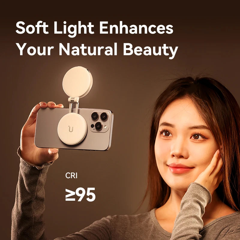 Ulanzi LM19 MagSafe Light Bi-Color Flip Fill Light Suitable for Magnetic Mobile Phones CRI 95+ for Vlog Livestream Photograph