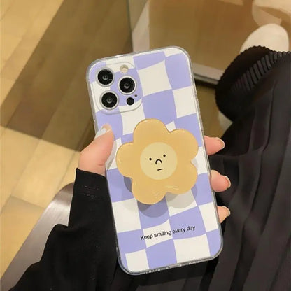 Smile Phone Case For Samsung Galalxy S25 S23 S24 S20 S21 S22 S10 Plus Ultra S21 S24 FE S24+ cover Casing With Bracket Holder