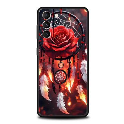 Mandala Dreamcatcher Phone Case for Samsung Galaxy S24 S23 S22 S20 S21 FE Ultra S10 S10E S9 S8 Plus 5G Silicone TPU Cover Capas