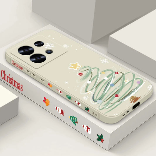 Christmas Tree Phone Case For Xiaomi Redmi Note 14 13 Pro Plus 5G 14 13 12 Pro 4G 12 11 Pro 5G Shockproof Soft TPU Lanyard Cover