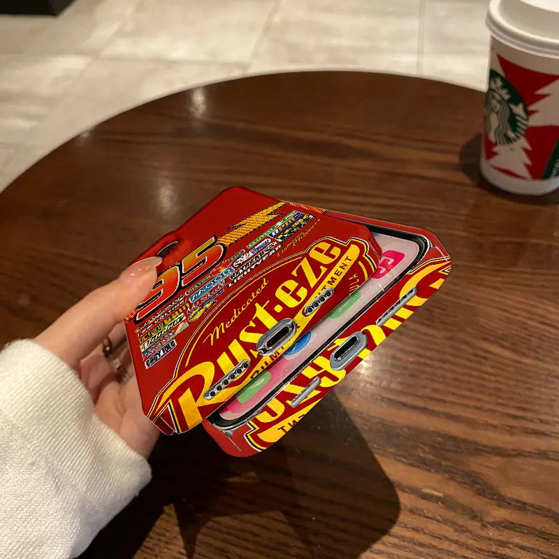 Cars Lightning McQueen 95 Phone Case for iPhone 16 15 14 13 12 11 Pro Max XS XR XSMax 6 7 8 Plus Glossy Film Hard PC Cover