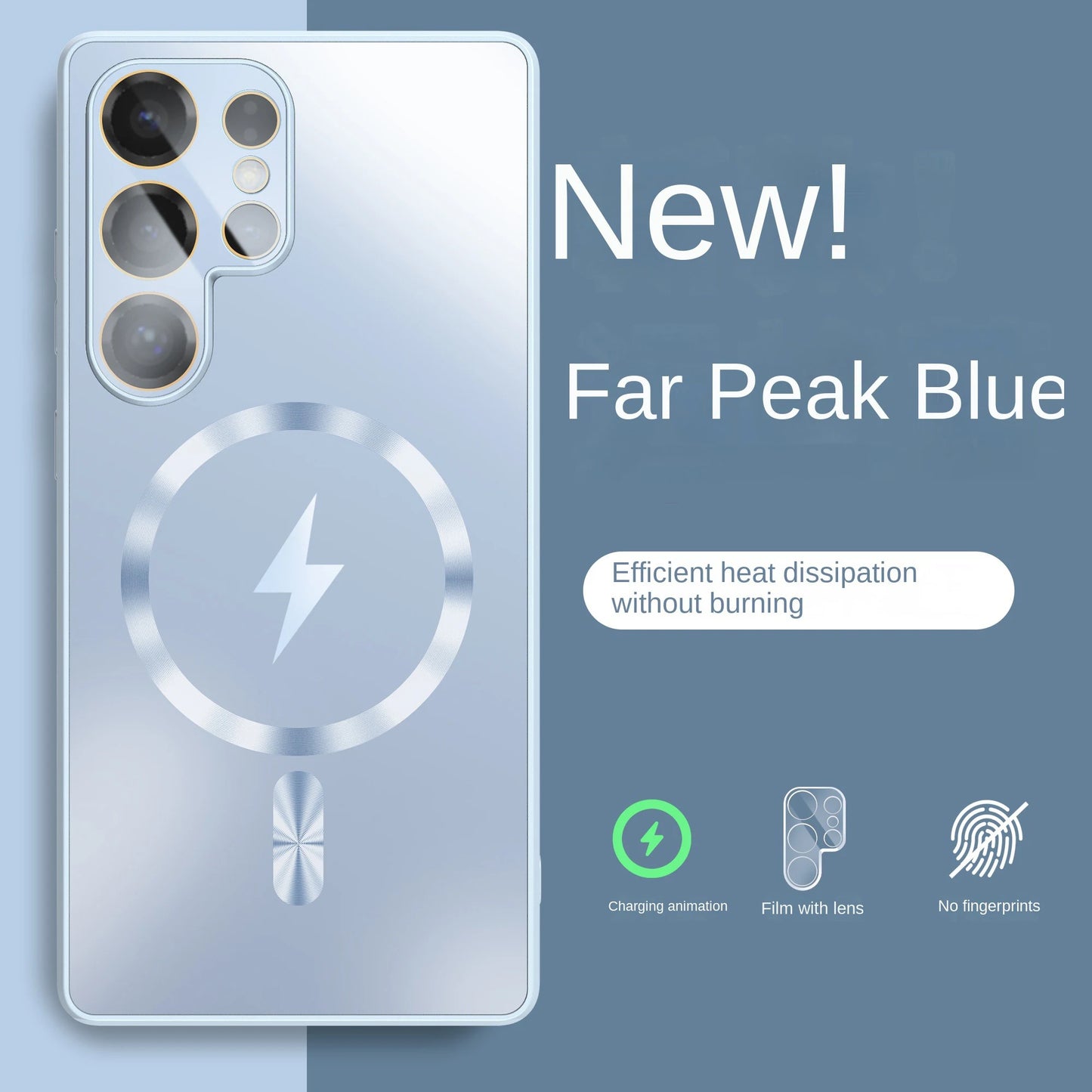 Ultra-thin AG Matte Magnetic For Magsafe Case For Samsung Galaxy S25 S24 S23 Ultra Plus Glass Lens Protector Shockproof Cover