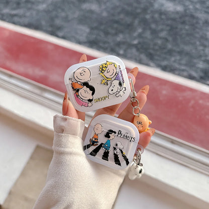 Cute Cartoon Snoopy Charlie Brown Earphone Case For Airpods 4 1 2 3 Pro 2  Wireless Bluetooth Headset Protective TPU Cover