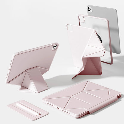 ZOYU for iPad 10/11th Increase Height Bracket Case, Magnetic Transparent Removable Cover iPad Pro 11 12.9 13 Air 4/5th mini 6/7